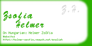 zsofia helmer business card
